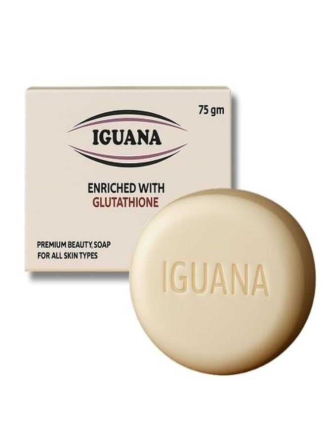 Iguana Premium Beauty Soap with Glutathione – Skin Brightening & Whitening, All Skin Types, 75g, Pack of 4 - Image 2